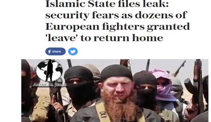 Το ISIS έδωσε &quot;άδεια&quot; σε Ευρωπαίους τζιχαντιστές για να επιστρέψουν στις πατρίδες τους