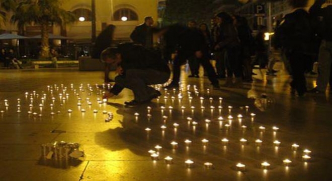 Άναψαν στην Αριστοτέλους 3000 κεράκια για τις 3000 αυτοκτονίες