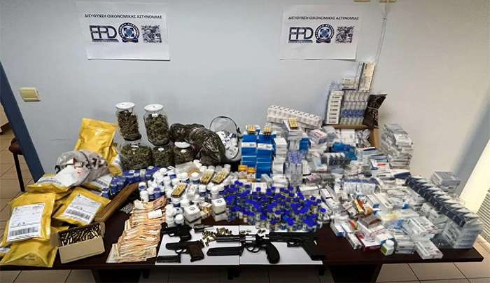 Από τη Διεύθυνση Οικονομικής Αστυνομίας εξαρθρώθηκε διεθνική εγκληματική οργάνωση τα μέλη της οποίας διακινούσαν παράνομα αναβολικά, φαρμακευτικά σκευάσματα και ακατέργαστη κάνναβη