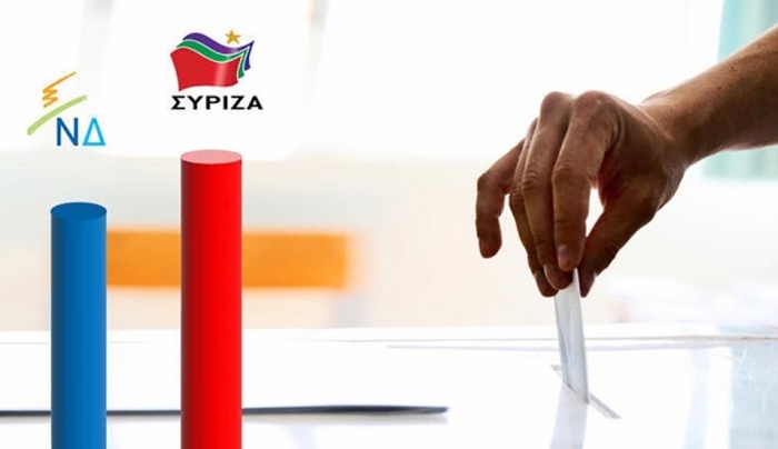 Nέα δημοσκόπηση: Mε πέντε μονάδες προηγείται ο ΣΥΡΙΖΑ