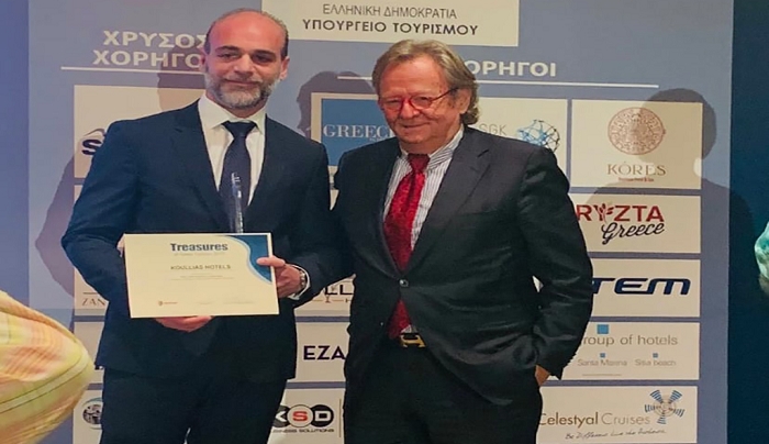 Διάκριση επιχειρηματικής αριστείας Treasures of Greek Tourism 2019 στην Koullias Hotels