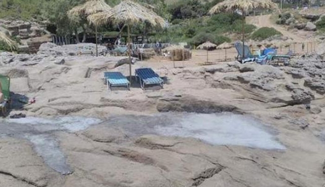 Απίστευτο κι όμως ελληνικό: Τσιμέντωσαν δημοφιλή παραλία της Ρόδου [εικόνα]