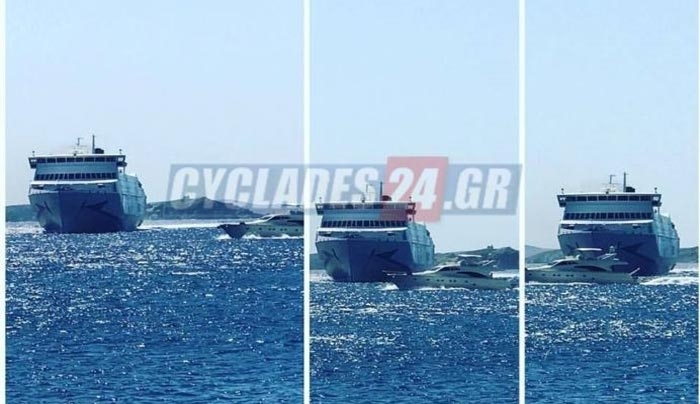 Μύκονος: Παραλίγο τραγωδία! Γιοτ πέρασε ξυστά από το Tera Jet [φωτό]