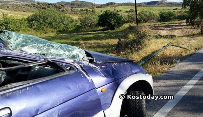Τροχαίο ατύχημα λίγο μετά του Σταυρού το Πέραμα.