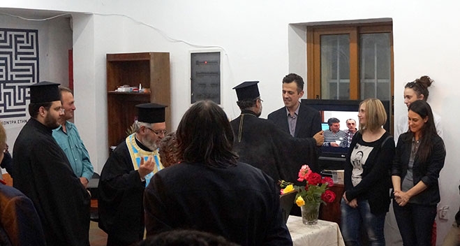 Αγιασμός εκλογικού κέντρου Δίεσης (φωτο)