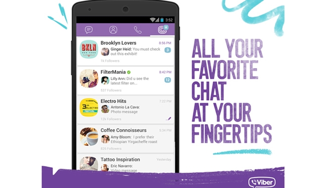 Ήρθαν τα δημόσια chat στο Viber