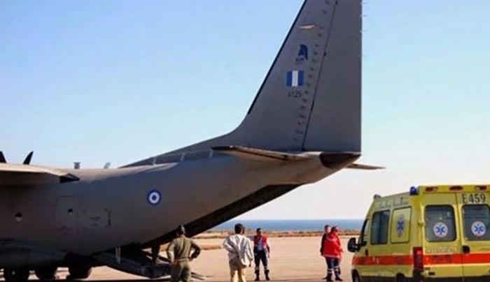 Αεροδιακομιδή σωτηρίας για δύο άτομα από την Ρόδο