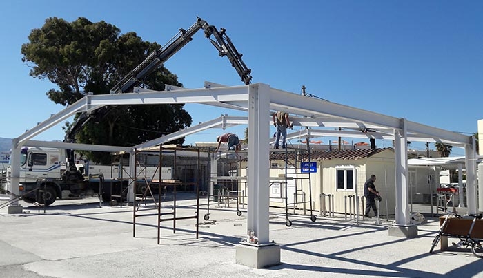 Ξεκίνησε η κατασκευή νέου στεγάστρου στις εγκαταστάσεις διαβατηριακού ελέγχου στο λιμάνι