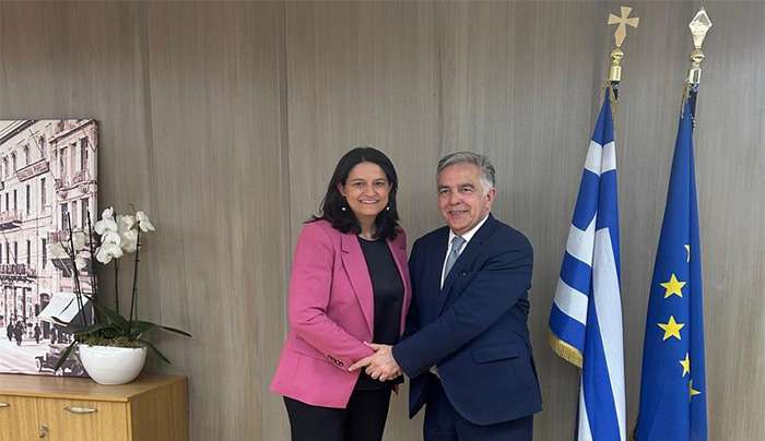Συνάντηση του Βασίλη Α. Υψηλάντη με την Υπουργό Εργασίας Νίκη Κεραμέως.