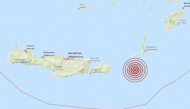Σεισμός 3,6 Ρίχτερ νότια της Κάσου