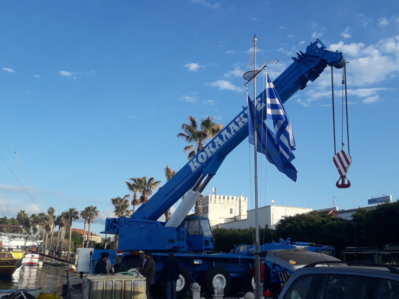 ΦΩΤΟ &amp; ΒΙΝΤΕΟ Νέες προσπάθειες ανέλκυσης του Maria Star με τον μεγάλο γερανό Κοκαλάκη