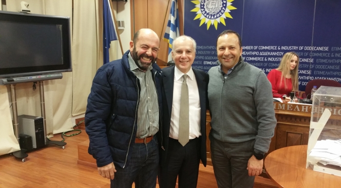 Ευχές για καλή επιτυχία στον Ιωάννη Πάππου στις εκλογές του Επιμελητηρίου Δωδεκανήσου