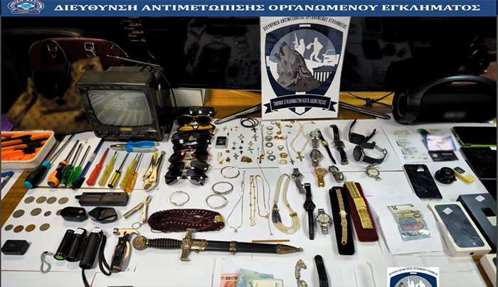 Εξαρθρώθηκε εγκληματική οργάνωση τα μέλη της οποίας διέπρατταν διαρρήξεις σε οικίες και καταστήματα στην Αττική