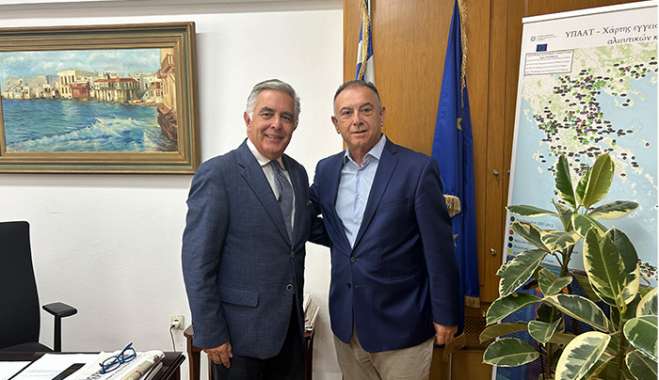 Για τα προβλήματα του πρωτογενή τομέα και ζητήματα της ΑΝΔΩ ο Βασίλης Α. Υψηλάντης  με την ηγεσία του Υπουργείου Αγροτικής Ανάπτυξης