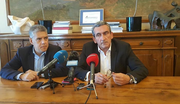 Συνάντηση Αγοραστού με τον Περιφερειάρχη Νοτίου Αιγαίου Γ. Χατζημάρκο, στη Ρόδο