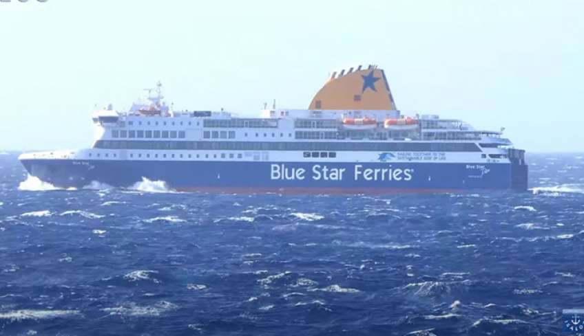 Blue Star Delos in Rough Aegean Sea | Ταξιδεύει “κόντρα” στο αφρισμένο Αιγαίο! (ΒΙΝΤΕΟ)