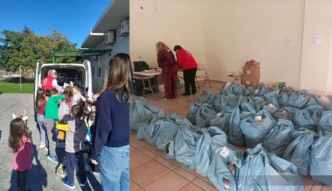 Ελληνικός Ερυθρός Σταυρός: Διανομή 530 δεμάτων αγάπης σε 220 οικογένειες