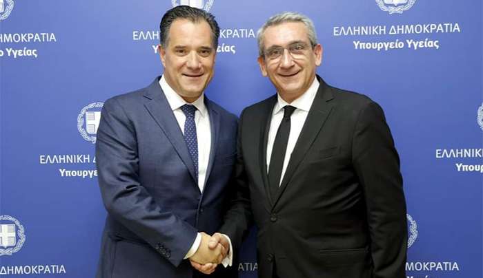 Συνάντηση του Περιφερειάρχη Γιώργου Χατζημάρκου με τον Υπουργό Υγείας, Άδωνι Γεωργιάδη, για την επίλυση του ιδιοκτησιακού της γης στην οποία σχεδιάζεται η ανέγερση Ακτινοθεραπευτικού Κέντρου στο Νοσοκομείο της Ρόδου